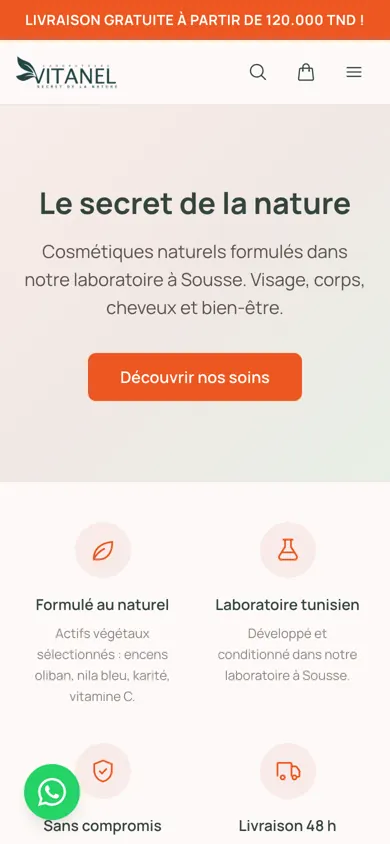 Laboratoire Vitanel sur mobile